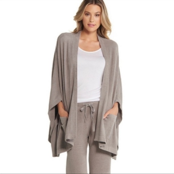 Barefoot Dreams Sweaters - BAREFOOT DREAMS CozyChic ultra Lite Cardigan Grey Skies One Size